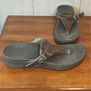 Vionic Copper TVW 5309 t-strap thong sandals EUC Sz 10